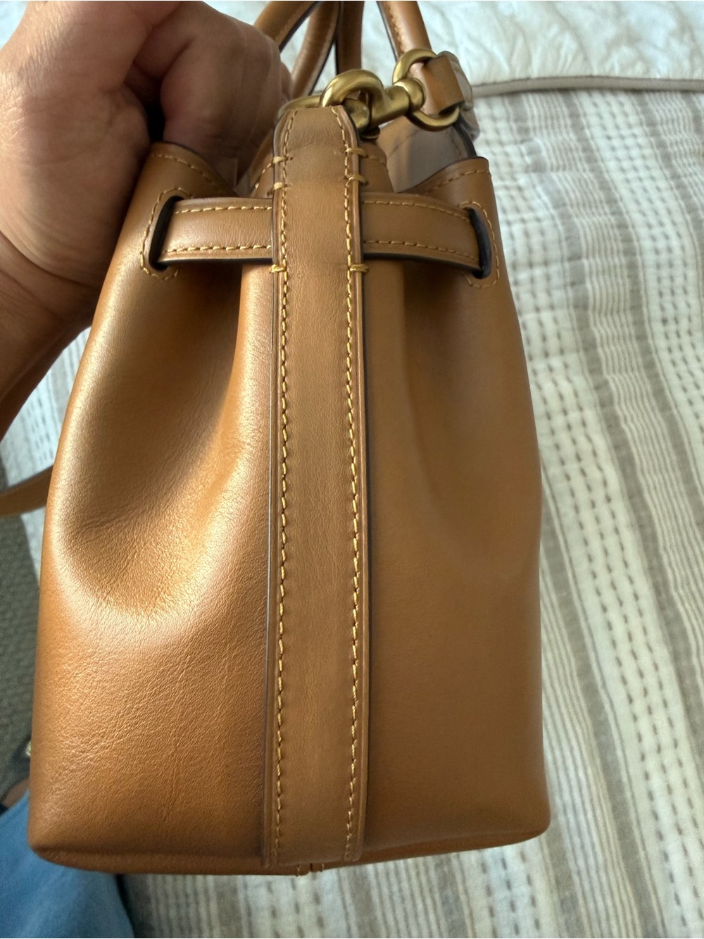 COACH Retail EMPIRE 28 in Honey Brown - Picture 9 of 16